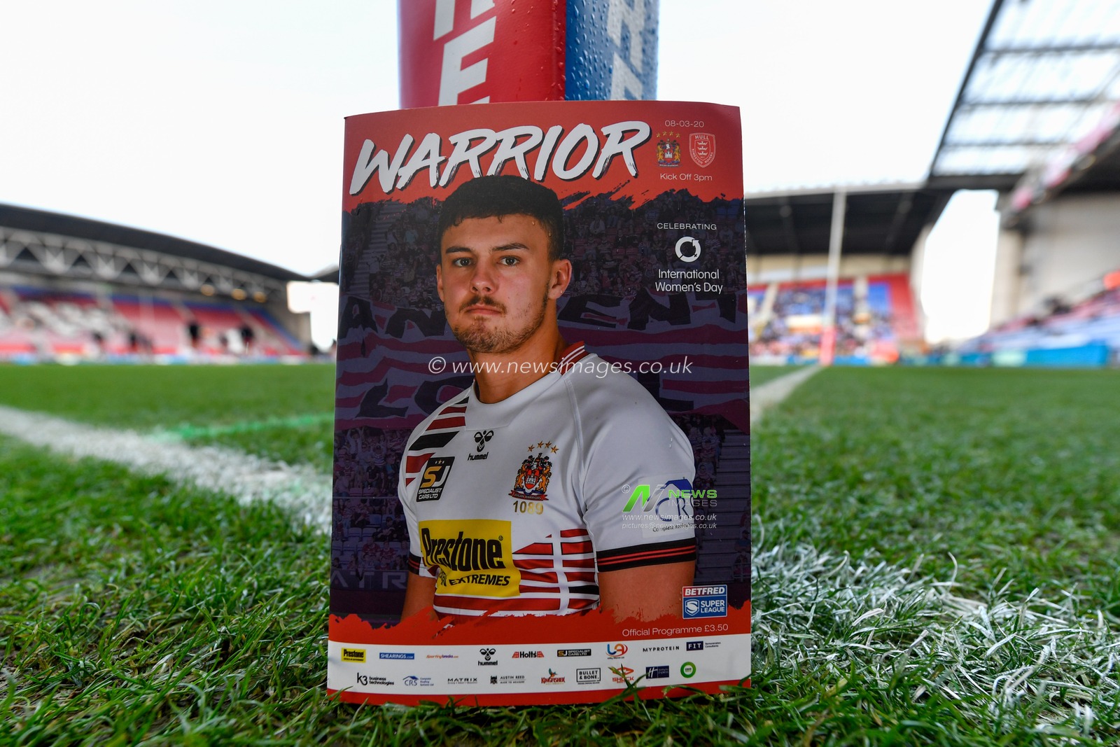 8th March 2020, DW Stadium, Wigan, England; Betfred Super League, Wigan Warriors v Hull KR : The matchday programme at the DW Stadium