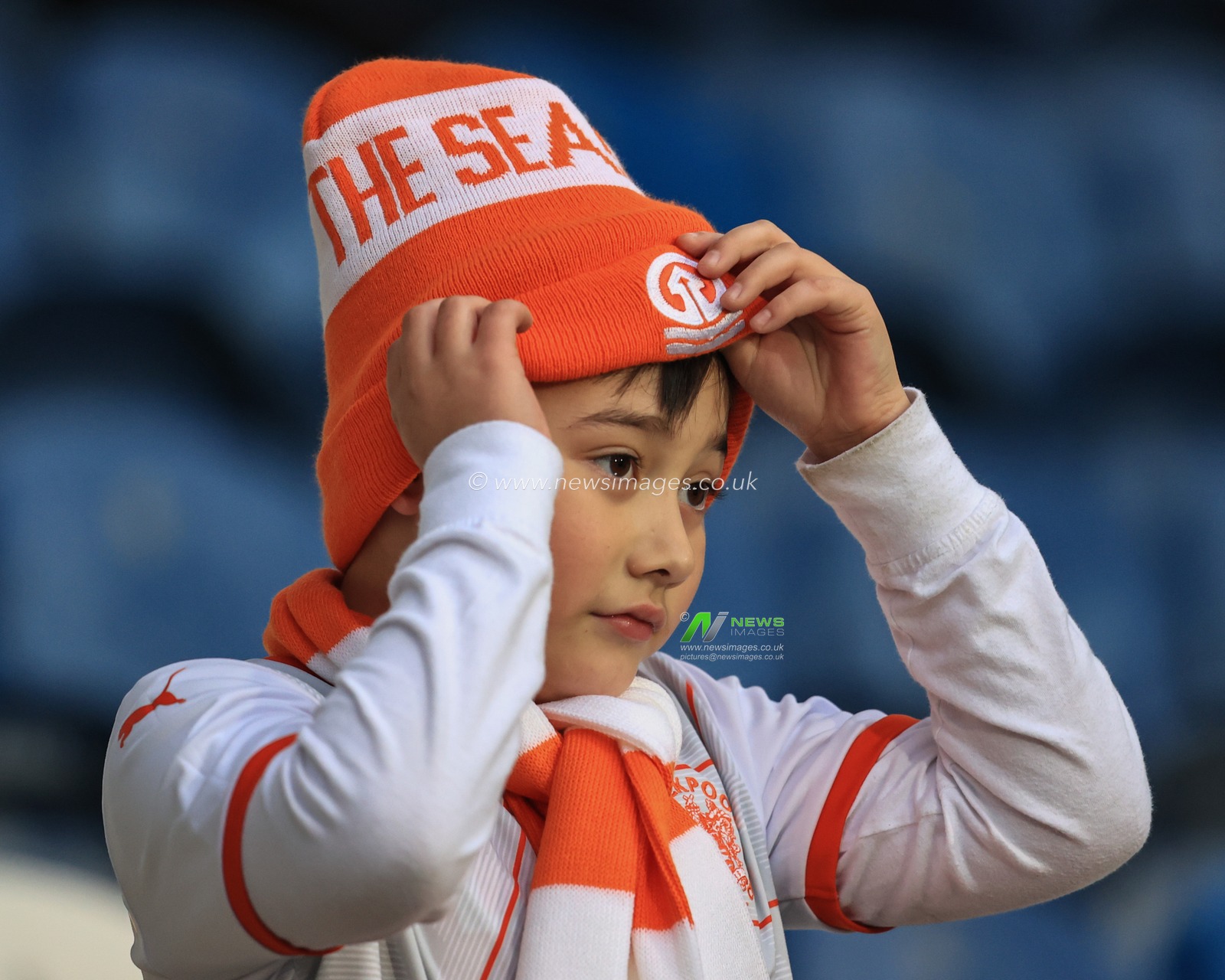 A young Blackpool fan