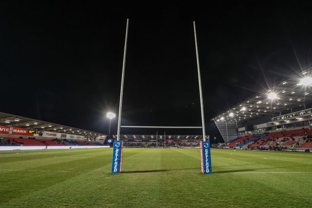 A general view of the Salford Community Stadium during the Betfred Super League Round 5 match Salford Red Devils vs Huddersfield Giants at Salford Community Stadium, Eccles, United Kingdom, 20th March 2025

(Photo by Alfie Cosgrove/News Images)