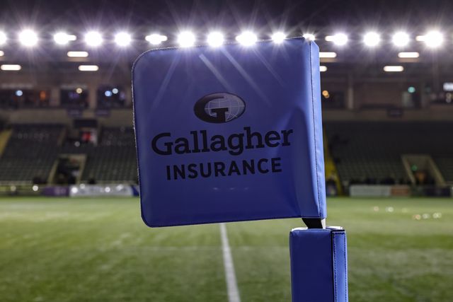 A Gallagher line flag during the Gallagher Premiership match Newcastle Red Bulls vs Northampton Saints at Kingston Park, Newcastle, United Kingdom, 17th October 2025

(Photo by Mark Cosgrove/News Images)