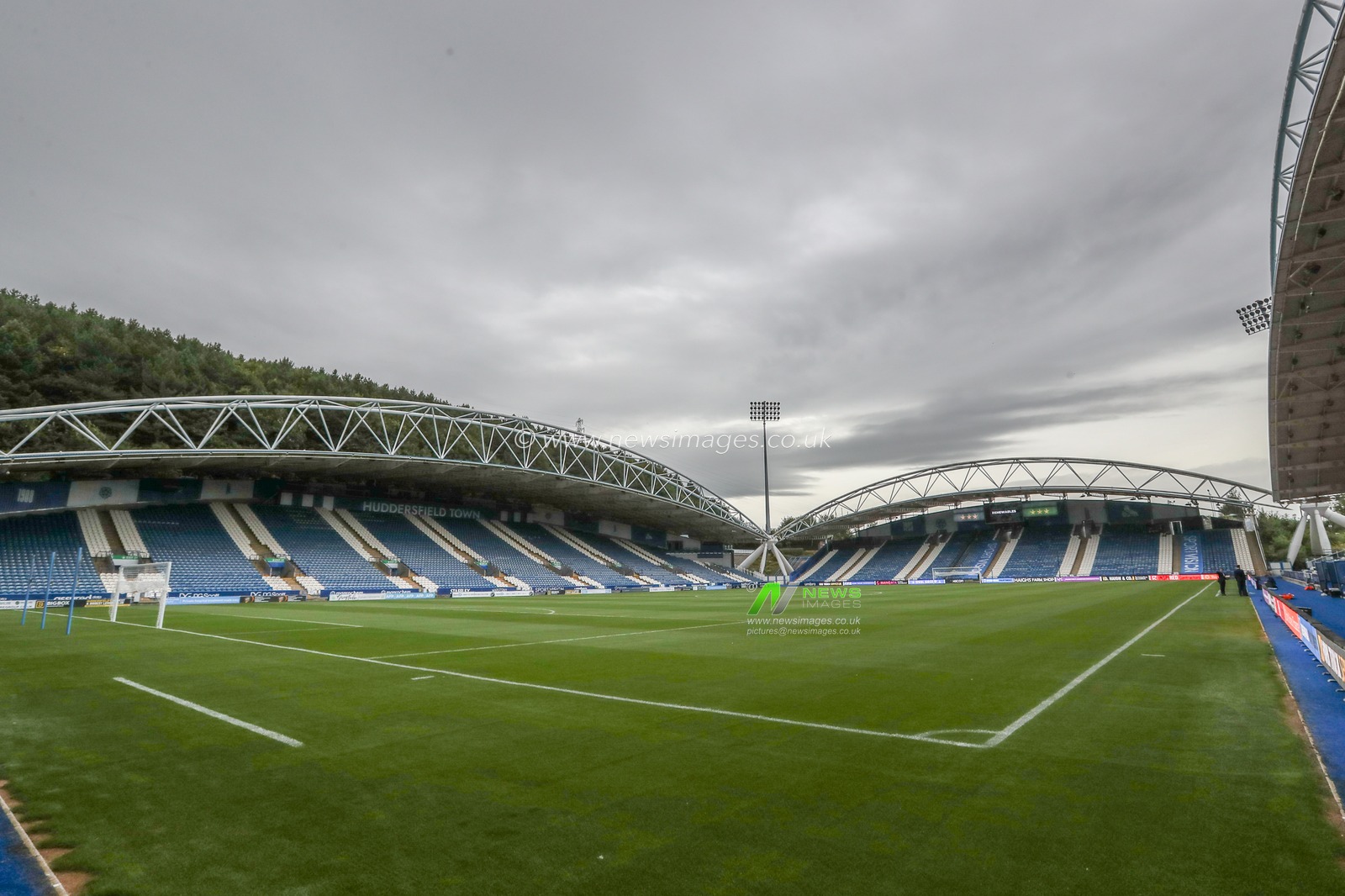 A general view of the John Smithâ€™s Stadium during the Carabao Cup match Huddersfield Town vs Morecambe at John Smith's Stadium, Huddersfield, United Kingdom, 13th August 2024

(Photo by Alfie Cosgrove/News Images)
