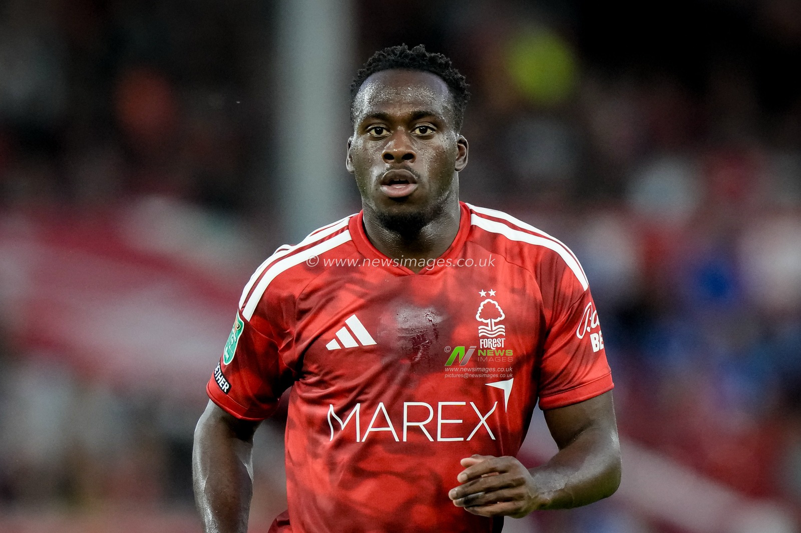 Arnaud Kalimuendo of Nottingham Forest during the Carabao Cup round 2 match Nottingham Forest vs Leeds Rhinos at City Ground, Nottingham, United Kingdom on 25 August 2026

(Photo by Maynard Manyowa/News Images)