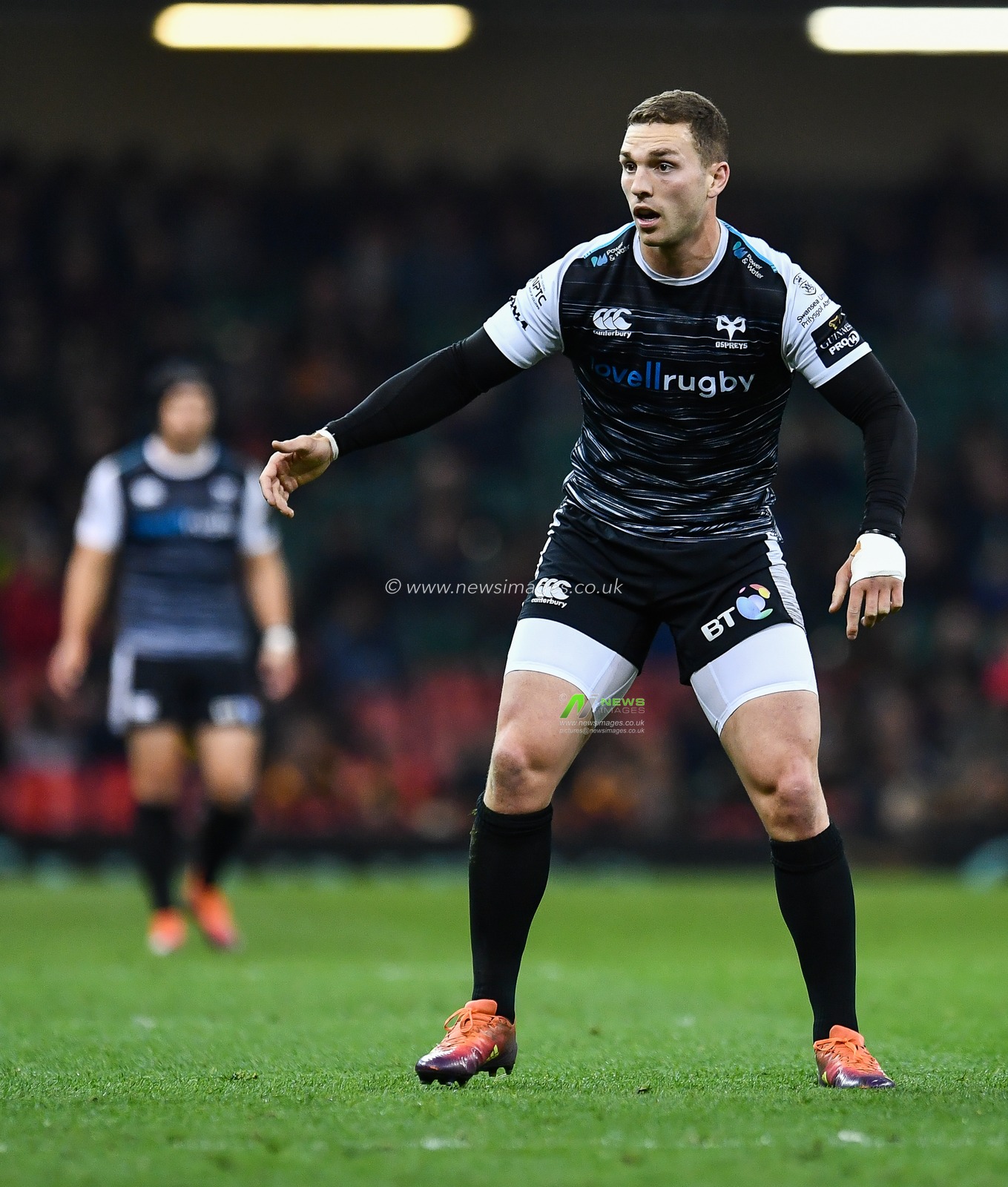 27th April 2019 , Principality Stadium , Cardiff, Wales ; Guinness pro 14â€™s, Round 21, Cardiff Blues Vs Ospreys ; George North of Ospreys

Credit:  Craig Thomas/News Images