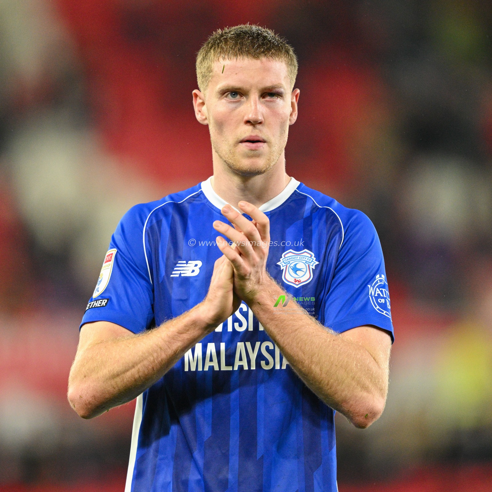 Mark McGuinness 5# of Cardiff City Association Football Club claps fans at full time, during the Sky Bet Championship match Stoke City vs Cardiff City at Bet365 Stadium, Stoke-on-Trent, United Kingdom, 4th November 2023

(Photo by Cody Froggatt/News Images)