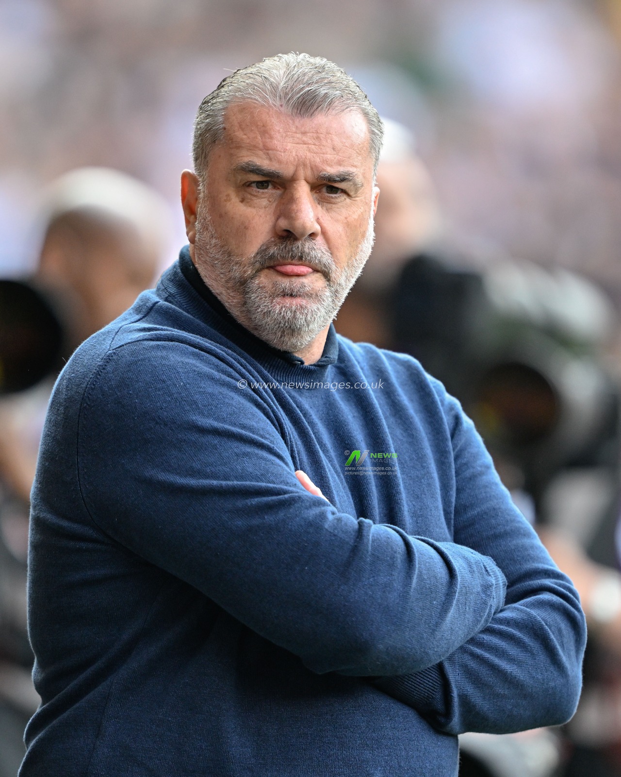 Ange Postecoglou manager of Tottenham Hotspur ahead of kick off, during the Premier League match Sheffield United vs Tottenham Hotspur at Bramall Lane, Sheffield, United Kingdom, 19th May 2024

(Photo by Cody Froggatt/News Images)