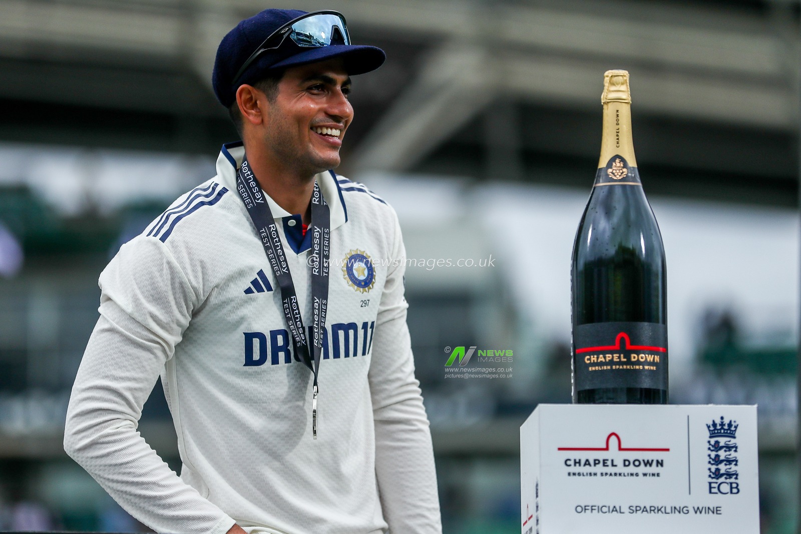 Shubman Gill of India celebrates as the series is drawn following the 5th Rothesay Test Match day 5 England v India at The Kia Oval, London, United Kingdom, 4th August 2025

(Photo by Izzy Poles/News Images)