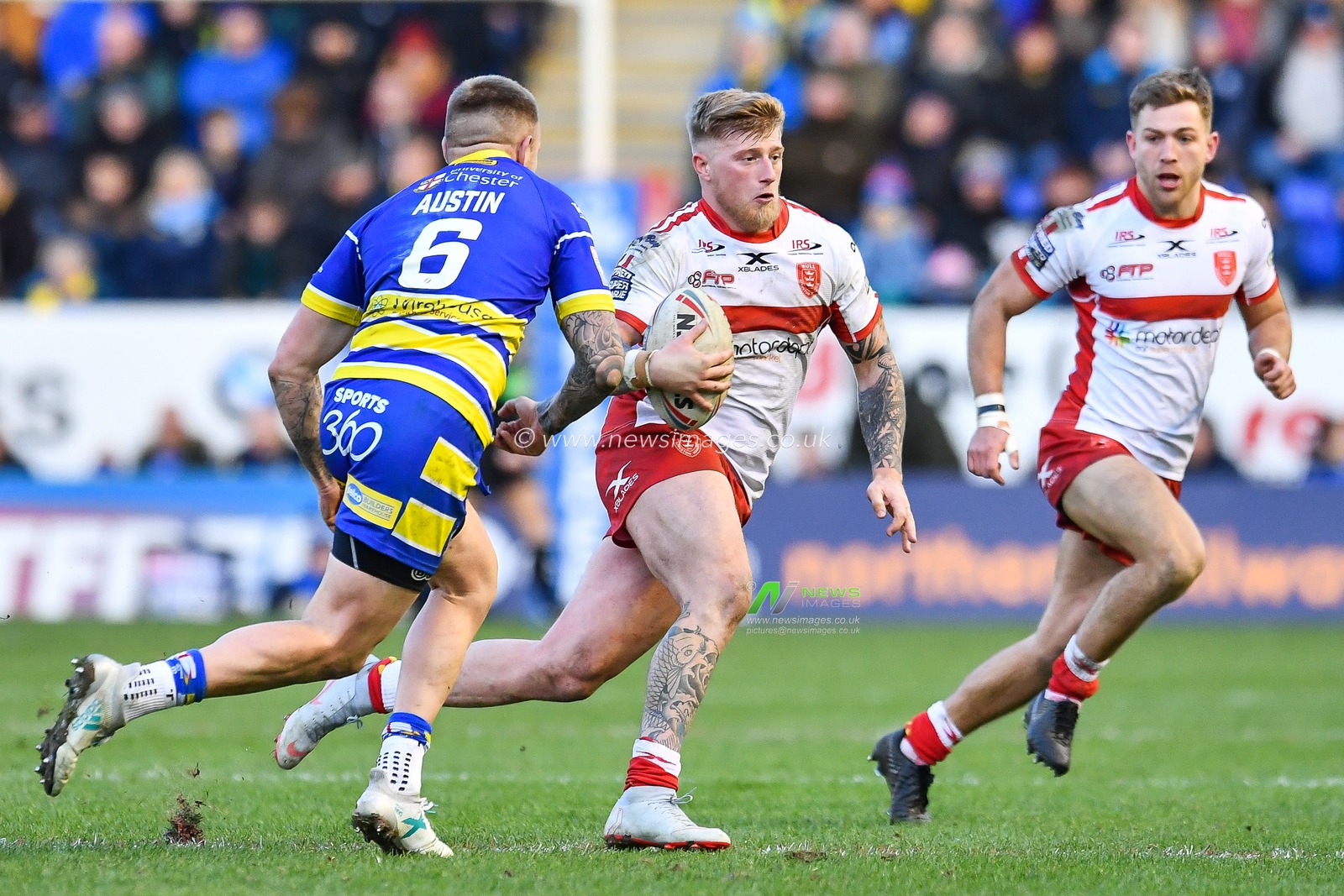 9th February 2019 , Halliwell Jones Stadium, Warrington, England;  Betfred Super League, Round 2, Warrington Wolves vs Hull KR  ; Danny Addy (20) of Hull KR in action 

Credit: Craig Thomas/News Images