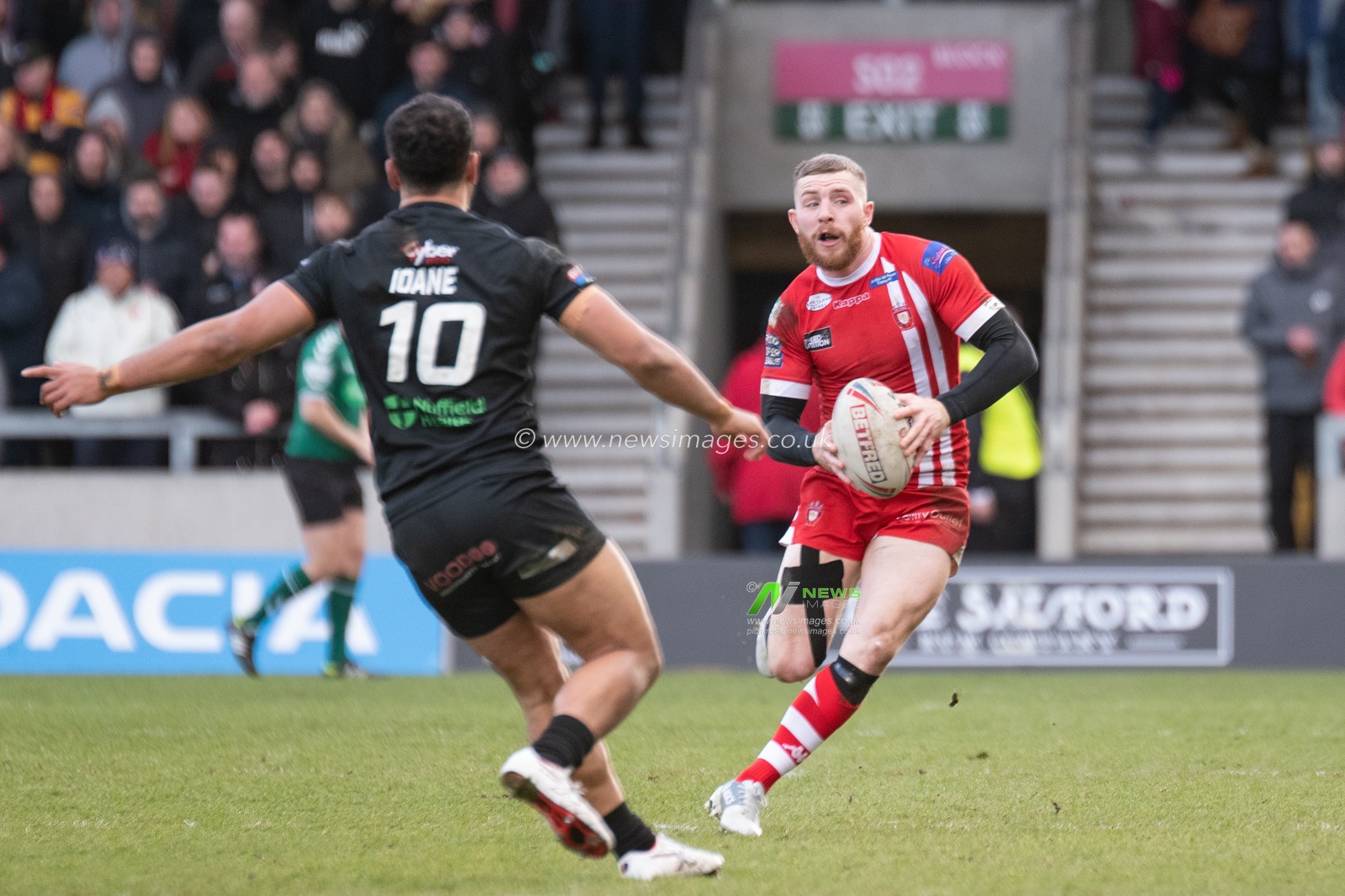 10th February 2019 ,  AJ Bell Stadium, Salford, England;  Betfred Super League, Round 2, Salford Red Devils vs London Broncos ; Jackson Hastings of Salford Red Devils 

Credit: Richard Long/News Images