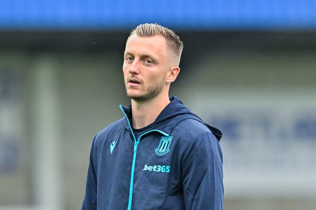 Ben Wilmot of Stoke City inspects the pitch ahead of the Pre-season friendly match Chester vs Stoke City at Deva Stadium, Chester, United Kingdom, 11th July 2024

(Photo by Cody Froggatt/News Images)