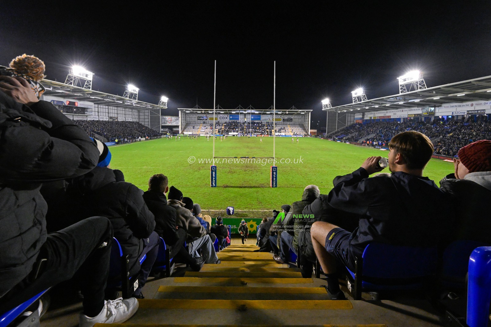 The crowd watches on, during the Betfred Super League Round 2 match Warrington Wolves vs Hull FC at Halliwell Jones Stadium, Warrington, United Kingdom, 23rd February 2024

(Photo by Cody Froggatt/News Images)