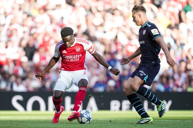 Bukayo Saka of Arsenal during the Pre-season friendly match Arsenal vs Athletic Bilbao at Emirates Stadium, London, United Kingdom, 9th August 2025

(Photo by Harvey Murphy/News Images)