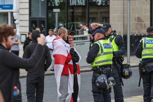 Anti-racism protest Barnsley Town Centre