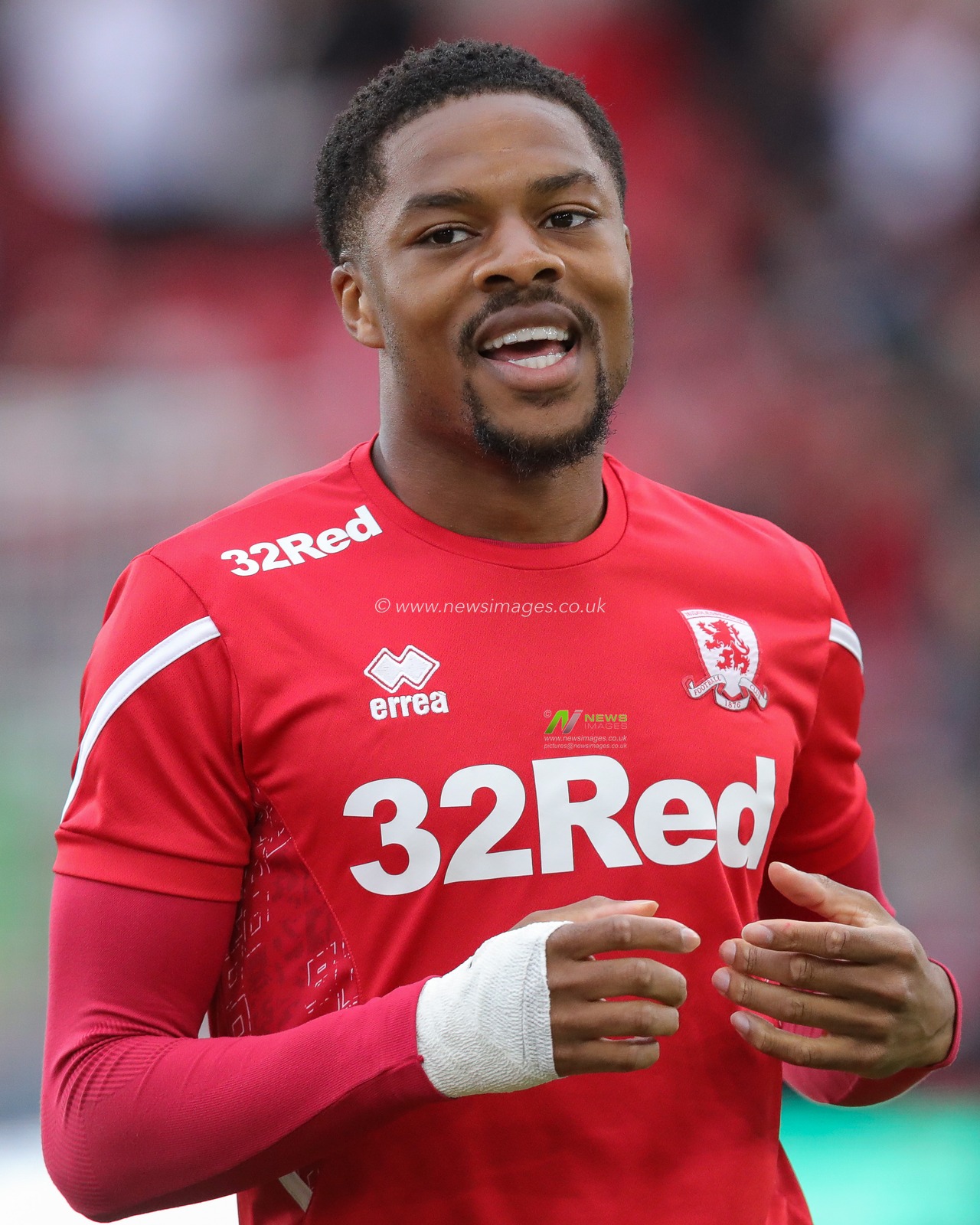 Chuba Akpom #29 of Middlesbrough during the pre match warm up ahead of the Sky Bet Championship Play-Off match Middlesbrough vs Coventry City at Riverside Stadium, Middlesbrough, United Kingdom, 17th May 2023

(Photo by James Heaton/News Images)