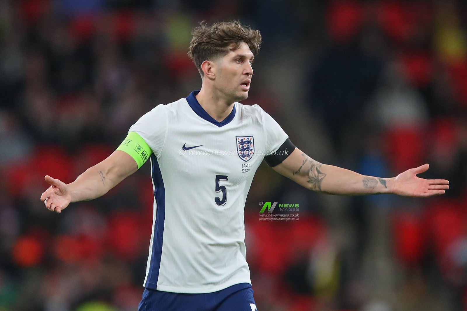 John Stones of England during the International Friendly match England vs Brazil at Wembley Stadium, London, United Kingdom, 23rd March 2024

(Photo by Gareth Evans/News Images)