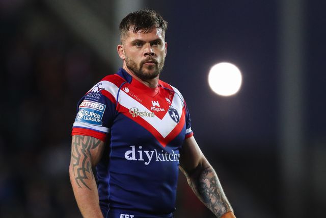 Liam Hood of Wakefield Trinity during the Betfred Super League  Round 7 match St Helens vs Wakefield Trinity at Totally Wicked Stadium, St Helens, United Kingdom, 11th April 2025

(Photo by Gareth Evans/News Images)