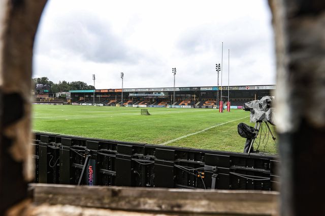A general view of the Mend-A-Hose Jungle ahead of the Betfred Super League round 19 match Castleford Tigers vs Warrington Wolves at The Mend-A-Hose Jungle, Castleford, United Kingdom, 20th July 2025

(Photo by Alfie Cosgrove/News Images)