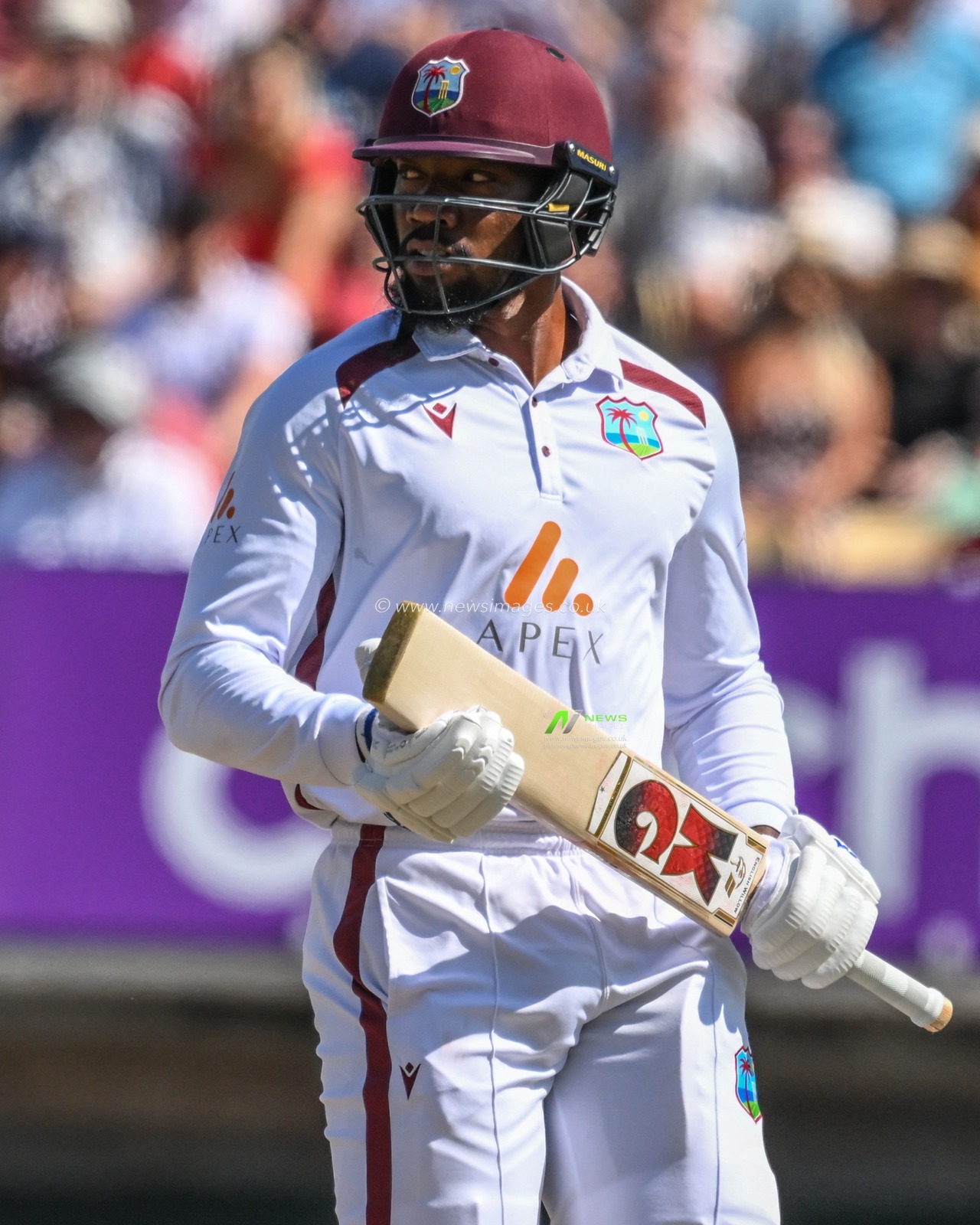 Mikyle Louis of West Indies during the 3rd Rothesay Test Match Day 3 England vs West Indies at Edgbaston, Birmingham, United Kingdom, 28th July 2024

(Photo by Craig Thomas/News Images)