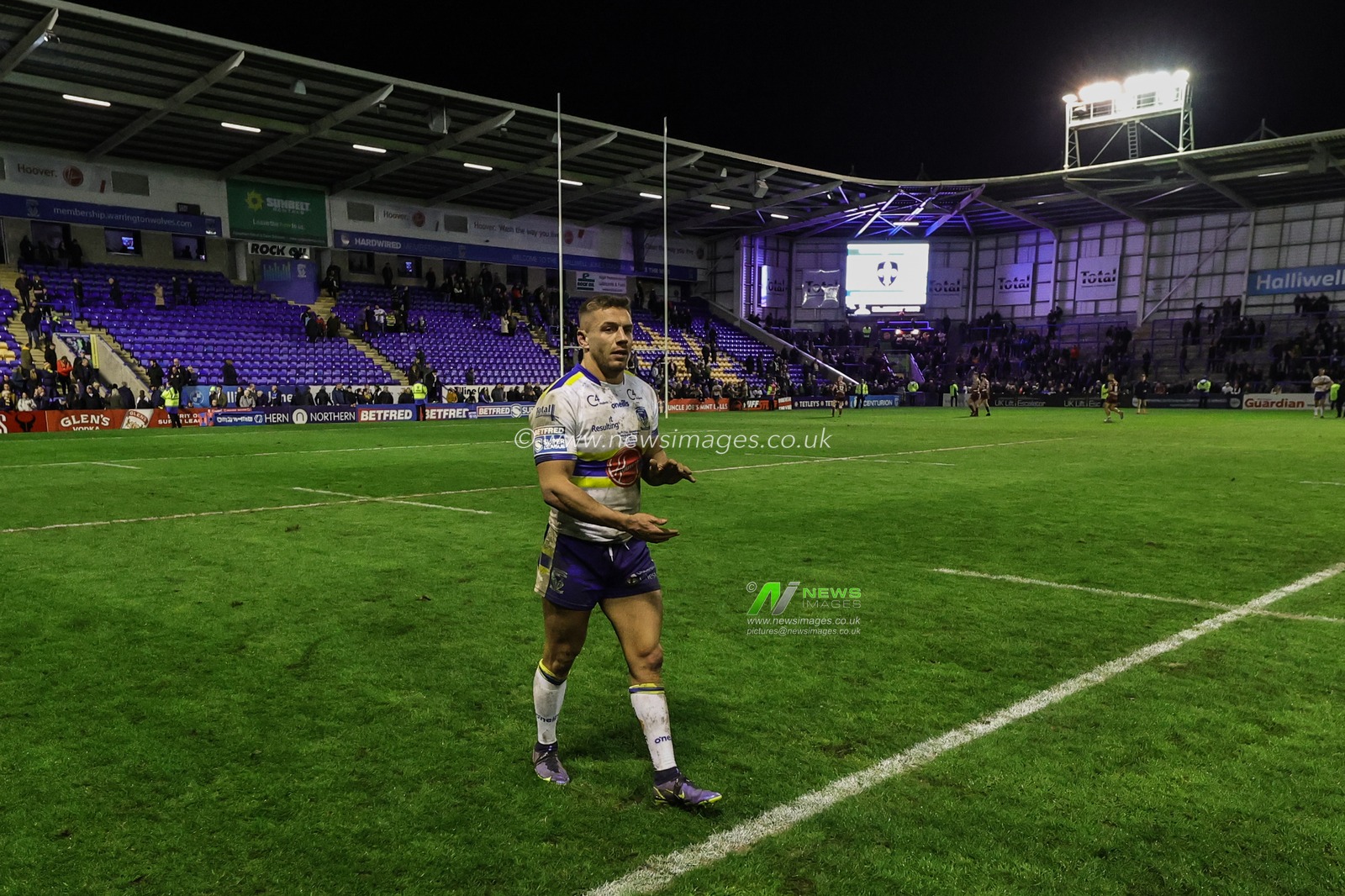 during the Betfred Super League Round 9 match Warrington Wolves vs Wigan Warriors at Halliwell Jones Stadium, Warrington, United Kingdom, 14th April 2023

(Photo by Mark Cosgrove/News Images)