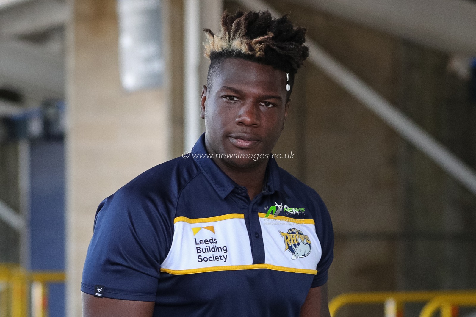 Justin Sangare #17 of Leeds Rhinos arrives at Headingley Stadium ahead of the Betfred Super League Round 22 match Leeds Rhinos vs Warrington Wolves at Headingley Stadium, Leeds, United Kingdom, 20th August 2023

(Photo by James Heaton/News Images)