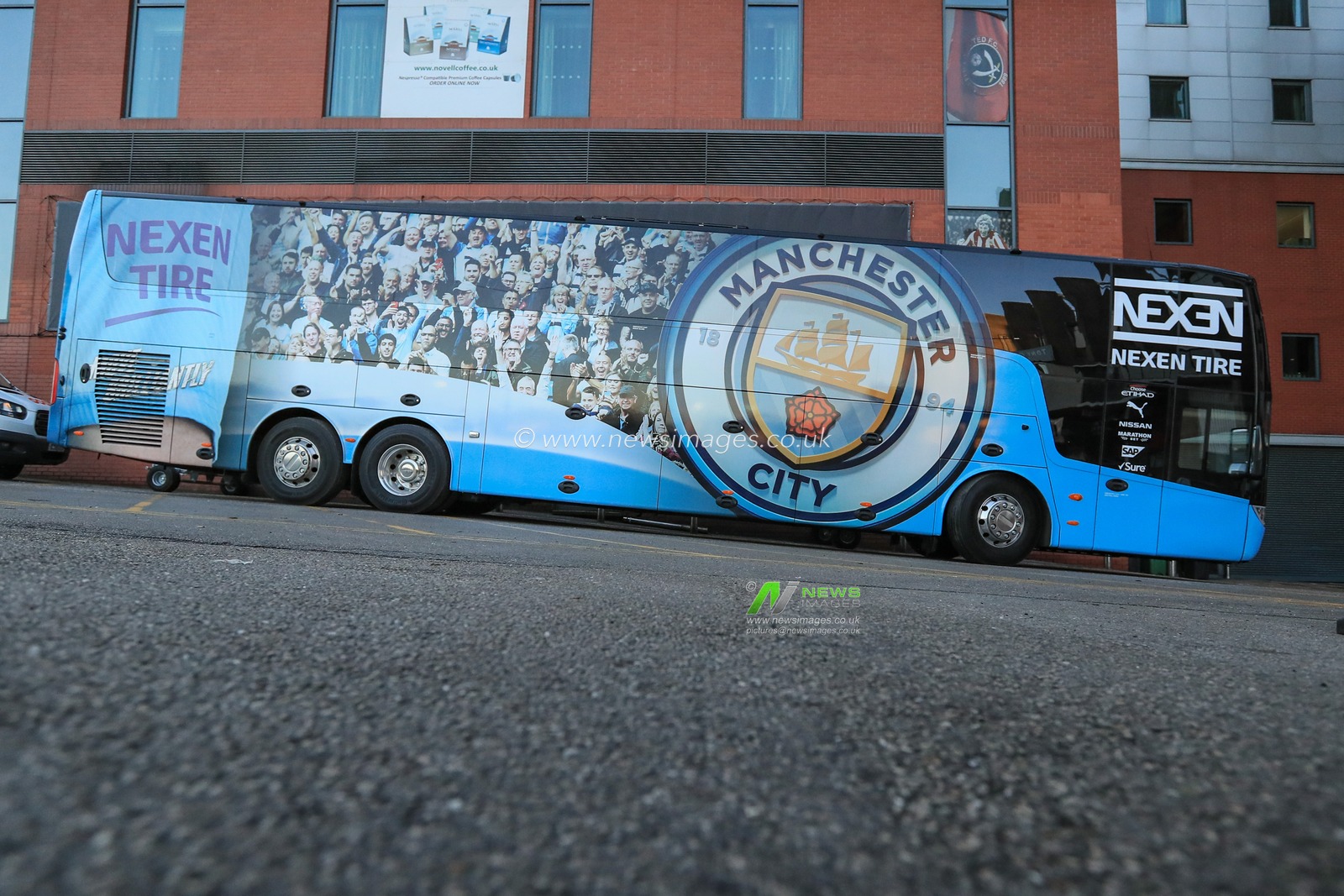 21st January 2020, Bramall Lane, Sheffield, England; Premier League, Sheffield United v Manchester City : Manchester Cityâ€™s team coach prepares to pick the team up ahead of this evenings game