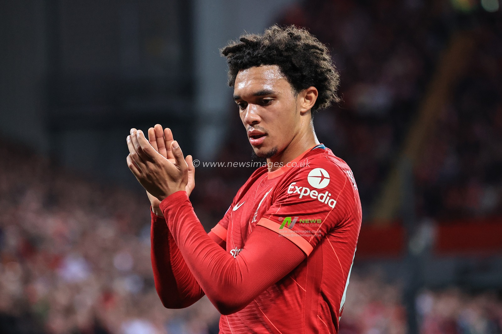 Trent Alexander-Arnold #66 of Liverpool during the game
