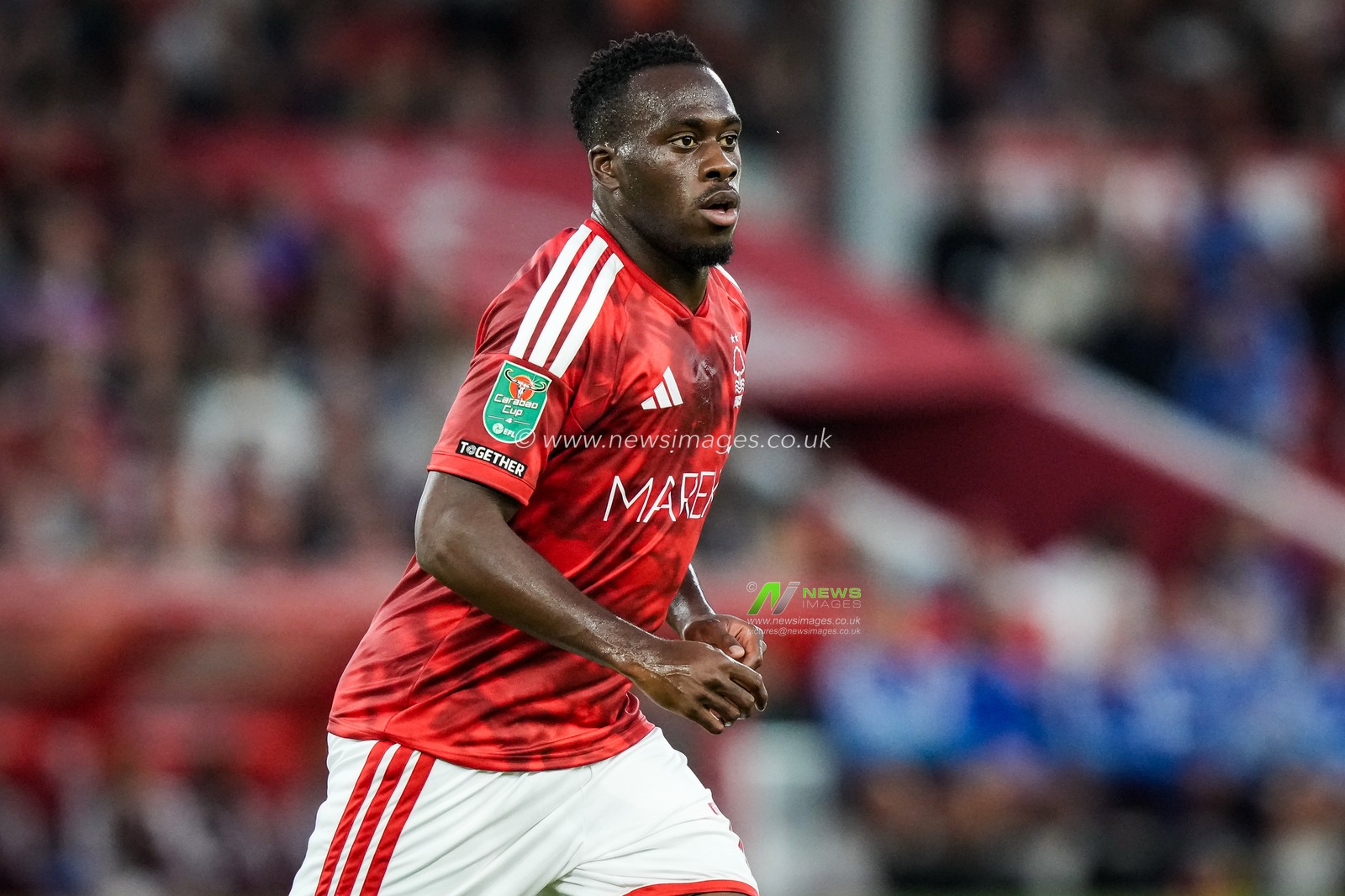 Arnaud Kalimuendo of Nottingham Forest during the Carabao Cup round 2 match Nottingham Forest vs Leeds Rhinos at City Ground, Nottingham, United Kingdom on 25 August 2026

(Photo by Maynard Manyowa/News Images)