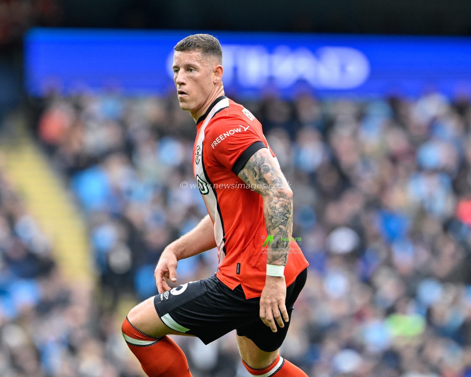 Ross Barkley of Luton Town, during the Premier League match Manchester City vs Luton Town at Etihad Stadium, Manchester, United Kingdom, 13th April 2024

(Photo by Cody Froggatt/News Images)