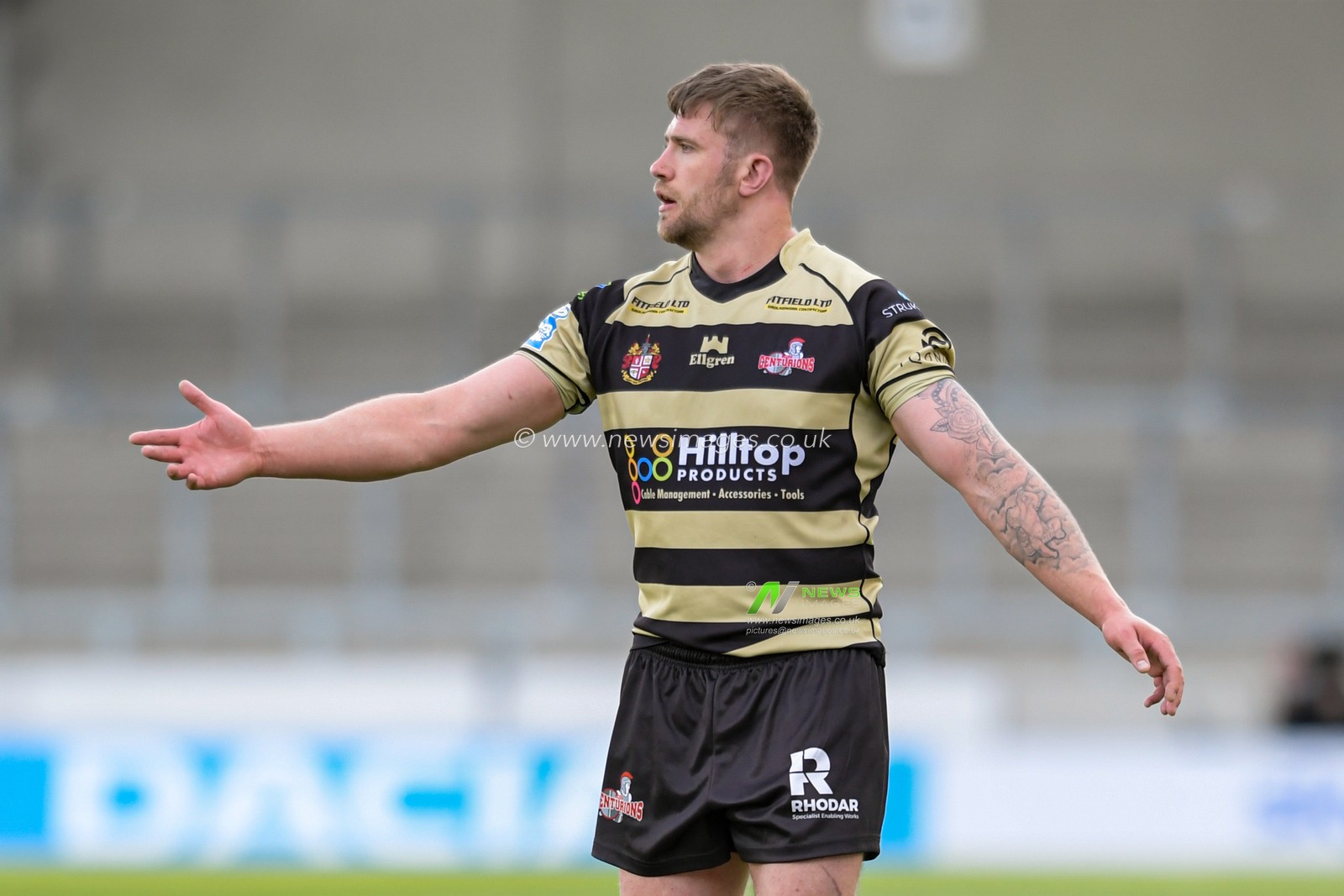 Ben Hellewell (11) of Leigh Centurions in action during the game