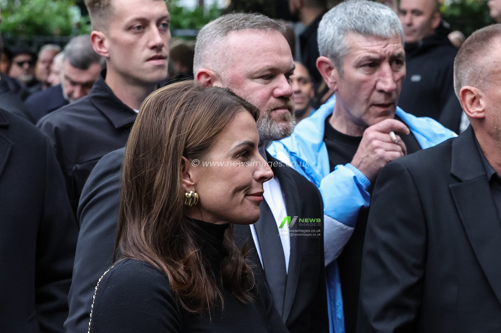Wayne and Coleen Rooney are in attendance during Ricky Hatton' Funeral at Manchester Cathedral, Manchester, United Kingdom, 10th October 2025

(Photo by Mark Cosgrove/News Images)