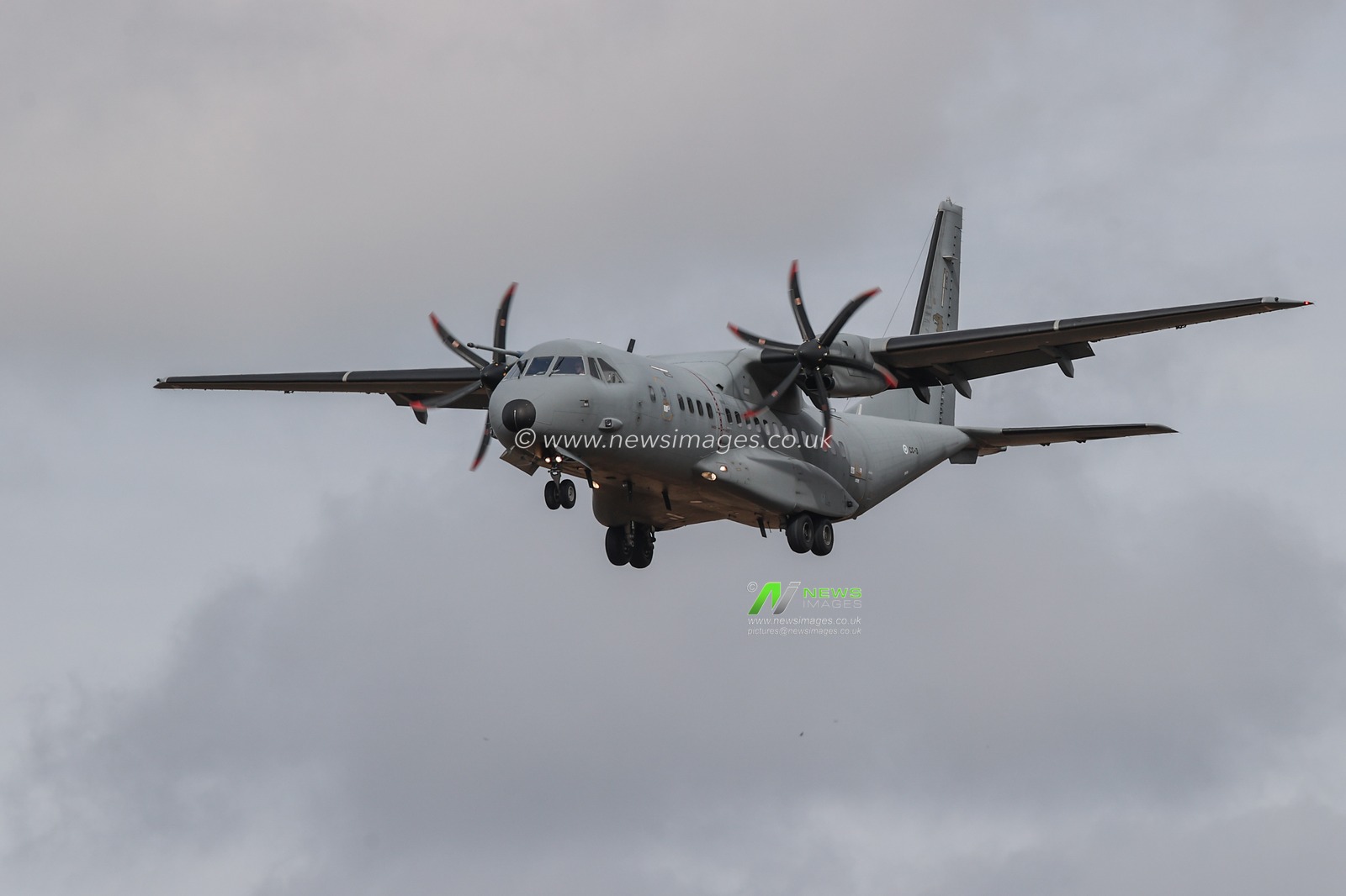 A Finnish Air Force CASA C-295 approaches for landing during the Exercise of Cobra Warrior 24-2 Royal Air Force Waddington at Royal Air Force Station Waddington, Waddington, United Kingdom, 25th September 2024

(Photo by Alfie Cosgrove/News Images)