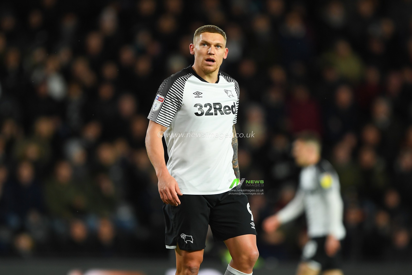 21st February 2020, Pride Park Stadium, Derby, England; Sky Bet Championship, Derby County v Fulham : Martyn Waghorn (9) of Derby County
