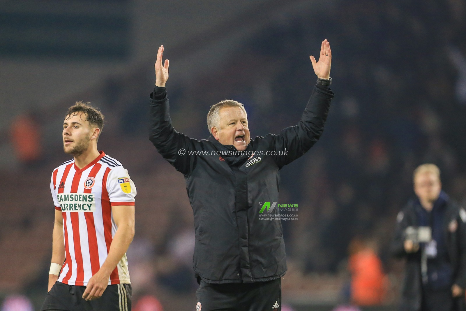 26th December 2018, Bramall Lane, Sheffield, England; Sky Bet Championship, Sheffield United vs Derby ; Chris Wilder manager of Sheffield United celebrates winning Derby 3-1


Credit: Mark Cosgrove/News Images

English Football League images are subject to DataCo Licence