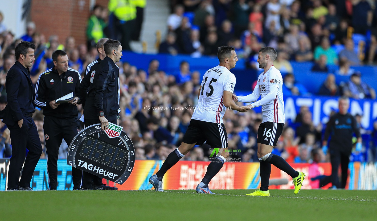 21st September 2019, Goodison Park, Liverpool, England ; Premier League Football, Everton vs Sheffield United : Phil Jagielka (15) of Sheffield United comes on as a substitute

Credit: Conor Molloy/News Images

English Football League images are subject to DataCo Licence