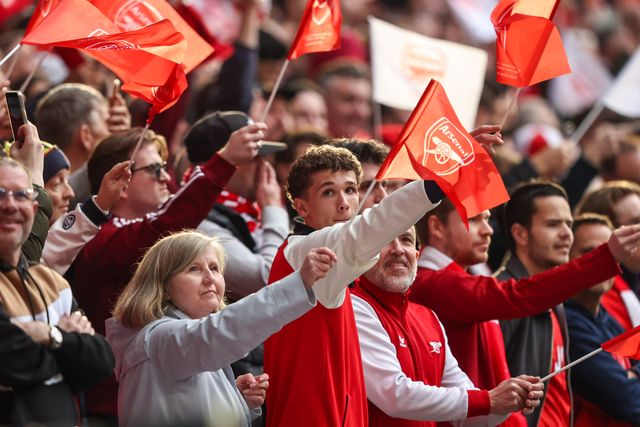 Arsenal fans during the Carabao Cup Final match Arsenal vs Manchester City at Emirates, London, United Kingdom on 22 March 2026

(Photo by Alfie Cosgrove/News Images)