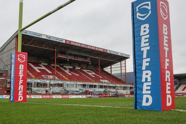 A general view of The Sewell Group Craven Park during the Betfred Super League round 7 match Hull KR vs Hull FC at Sewell Group Craven Park, Hull, United Kingdom on 03 April 2026

(Photo by Mark Cosgrove/News Images)