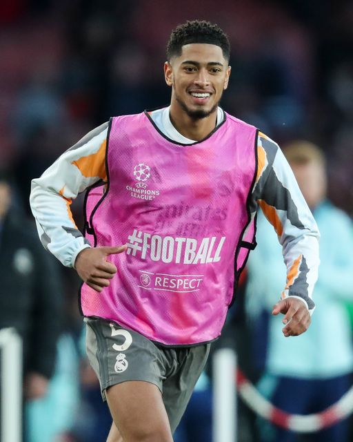 Jude Bellingham of Real Madrid warms up prior to the UEFA Champions League Quarter-finals match Arsenal vs Real Madrid at Emirates Stadium, London, United Kingdom, 8th April 2025

(Photo by Izzy Poles/News Images)