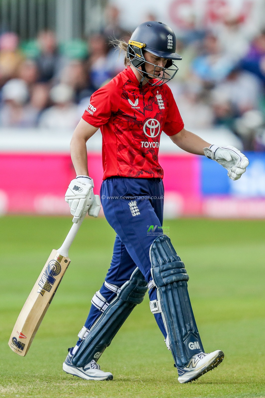 Amy Jones of England Women looks dejected following her dismissal during the 3rd Vitality IT20 Series match England Women vs West Indies Women at The Cloud County Ground, Chelmsford, United Kingdom, 26th May 2025

(Photo by Izzy Poles/News Images)