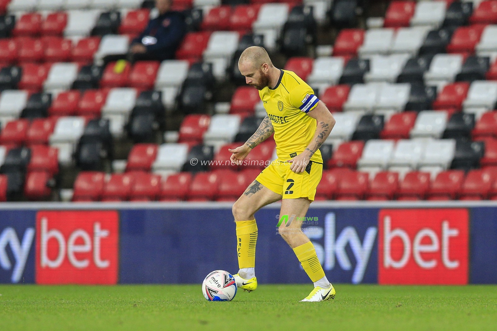 John Brayford #2 of Burton Albion in possession of the ball