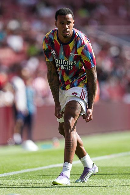 Gabriel of Arsenal ahead of the Pre-season friendly match Arsenal vs Athletic Bilbao at Emirates Stadium, London, United Kingdom, 9th August 2025

(Photo by Harvey Murphy/News Images)