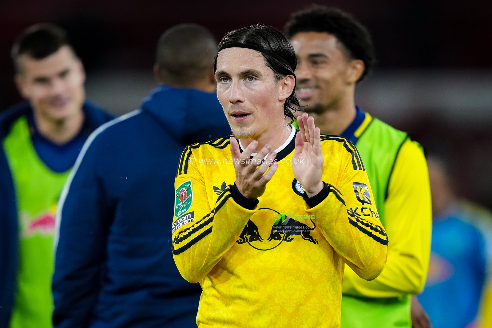 Harry Wilson of Leeds United applauds the fans after the final whistle  during the Carabao Cup round 2 match Nottingham Forest vs Leeds Rhinos at City Ground, Nottingham, United Kingdom on 25 August 2026

(Photo by Maynard Manyowa/News Images)