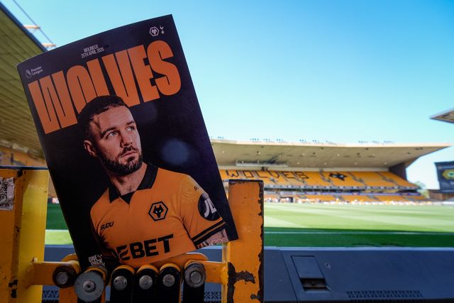 Adam Armstrong of Wolverhampton Wanderers in the match day program during the Premier League match Wolverhampton Wanderers vs Tottenham Hotspur at Molineux, Wolverhampton, United Kingdom on 25 April 2026

(Photo by Maynard Manyowa/News Images)
