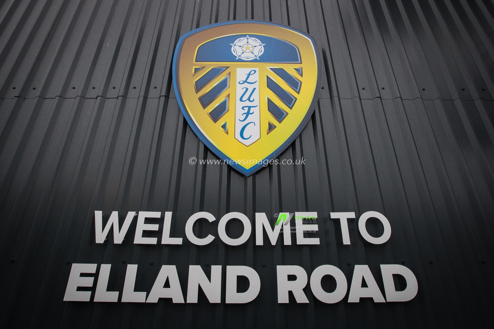 A sign reading â€˜Welcome to Elland Roadâ€™ outside Elland Road Stadium ahead of the Premier League match Leeds United vs Fulham at Elland Road, Leeds, United Kingdom, 23rd October 2022

(Photo by James Heaton/News Images)