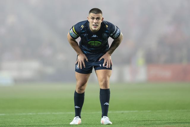 Brad O'neill of Wigan Warriors during the Betfred Super League Round 25 match St Helens vs Wigan Warriors at Totally Wicked Stadium, St Helens, United Kingdom, 5th September 2025

(Photo by Mark Cosgrove/News Images)