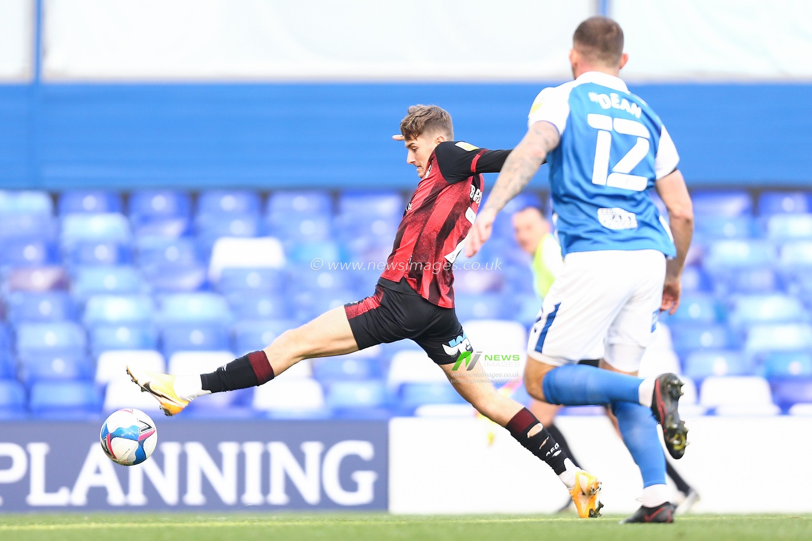 David Brooks #7 of Bournemouth controls the ball