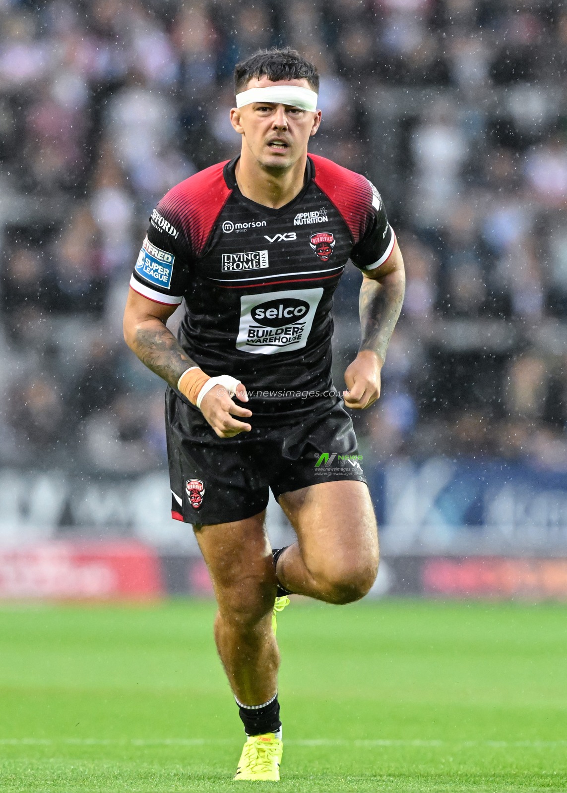 Oli Partington of Salford Red Devils during the Betfred Super League Round 21 match St Helens vs Salford Red Devils at Totally Wicked Stadium, St Helens, United Kingdom, 8th August 2024

(Photo by Cody Froggatt/News Images)