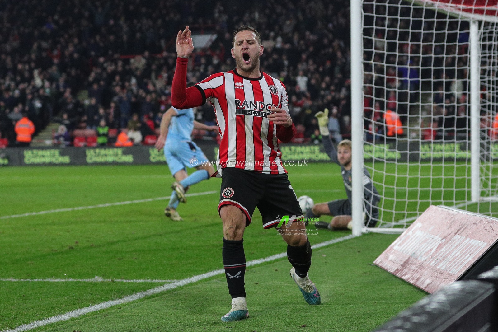 A dejected Billy Sharp #10 of Sheffield United after having his goal disallowed in the second half of the Emirates FA Cup Fourth Round Replay match Sheffield United vs Wrexham at Bramall Lane, Sheffield, United Kingdom, 7th February 2023

(Photo by James Heaton/News Images)
