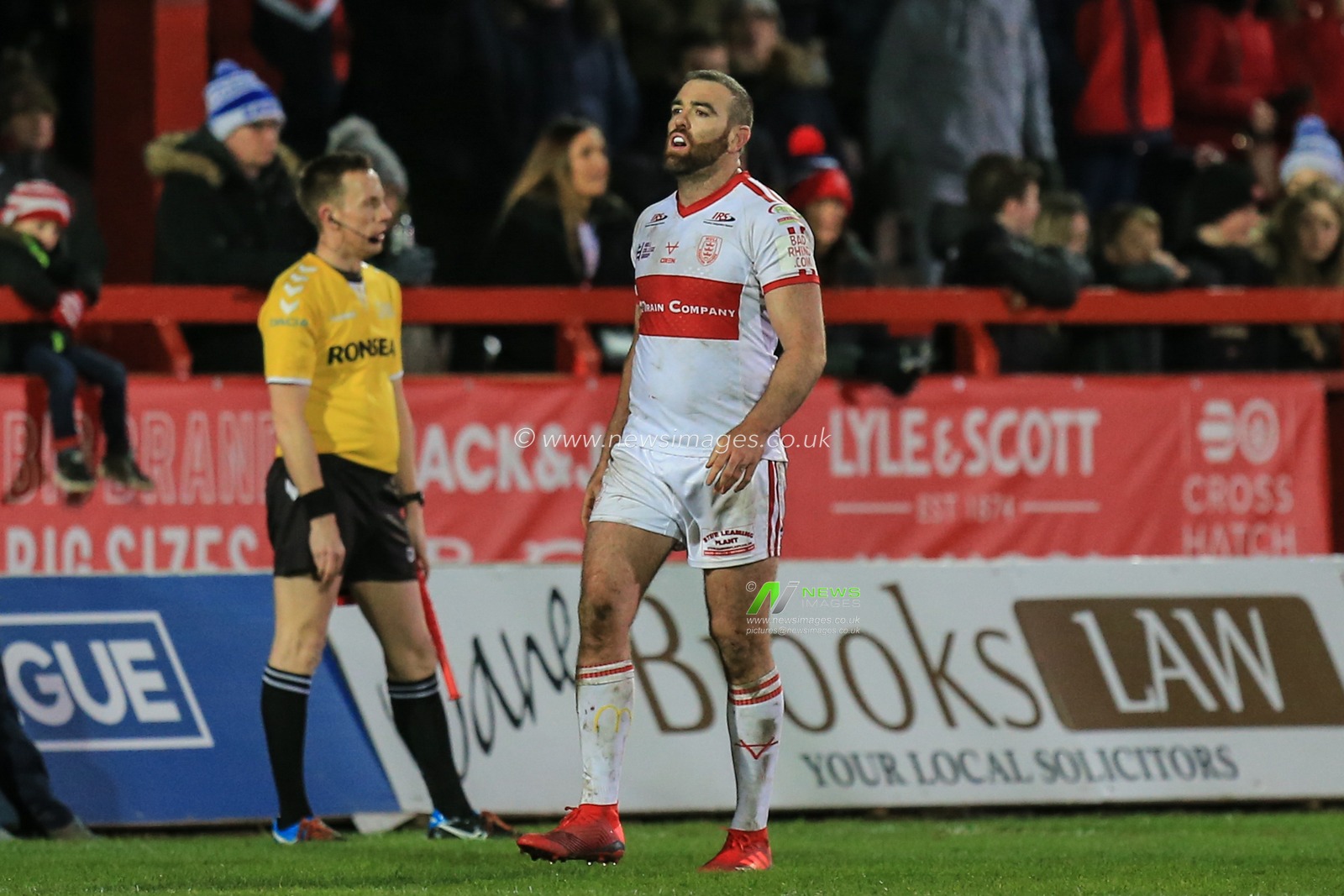 21st February 2020, Hull College Craven Park, Kingston upon Hull, England; Betfred Super League, Hull Kingston Rovers v Huddersfield Giants : match image Kane Linnett (4) of Hull KR