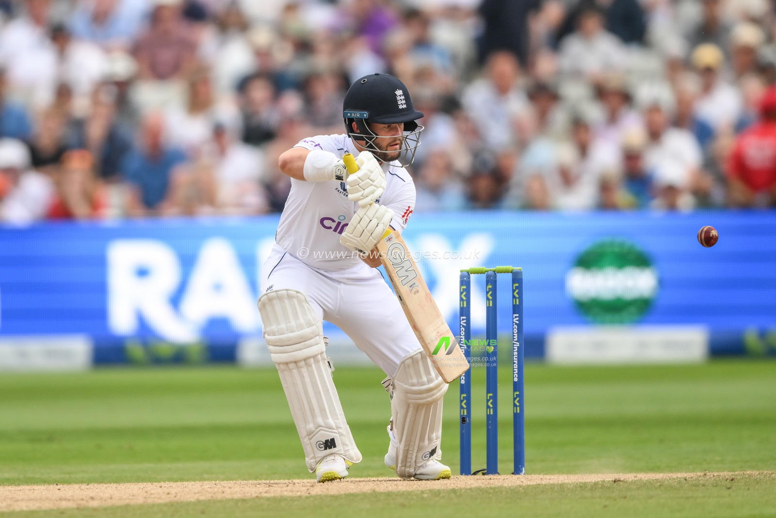 Ben Duckett of England drives the ball away during the LV= Insurance Ashes First Test Series Day 3 England v Australia at Edgbaston, Birmingham, United Kingdom, 18th June 2023

(Photo by Craig Thomas/News Images)