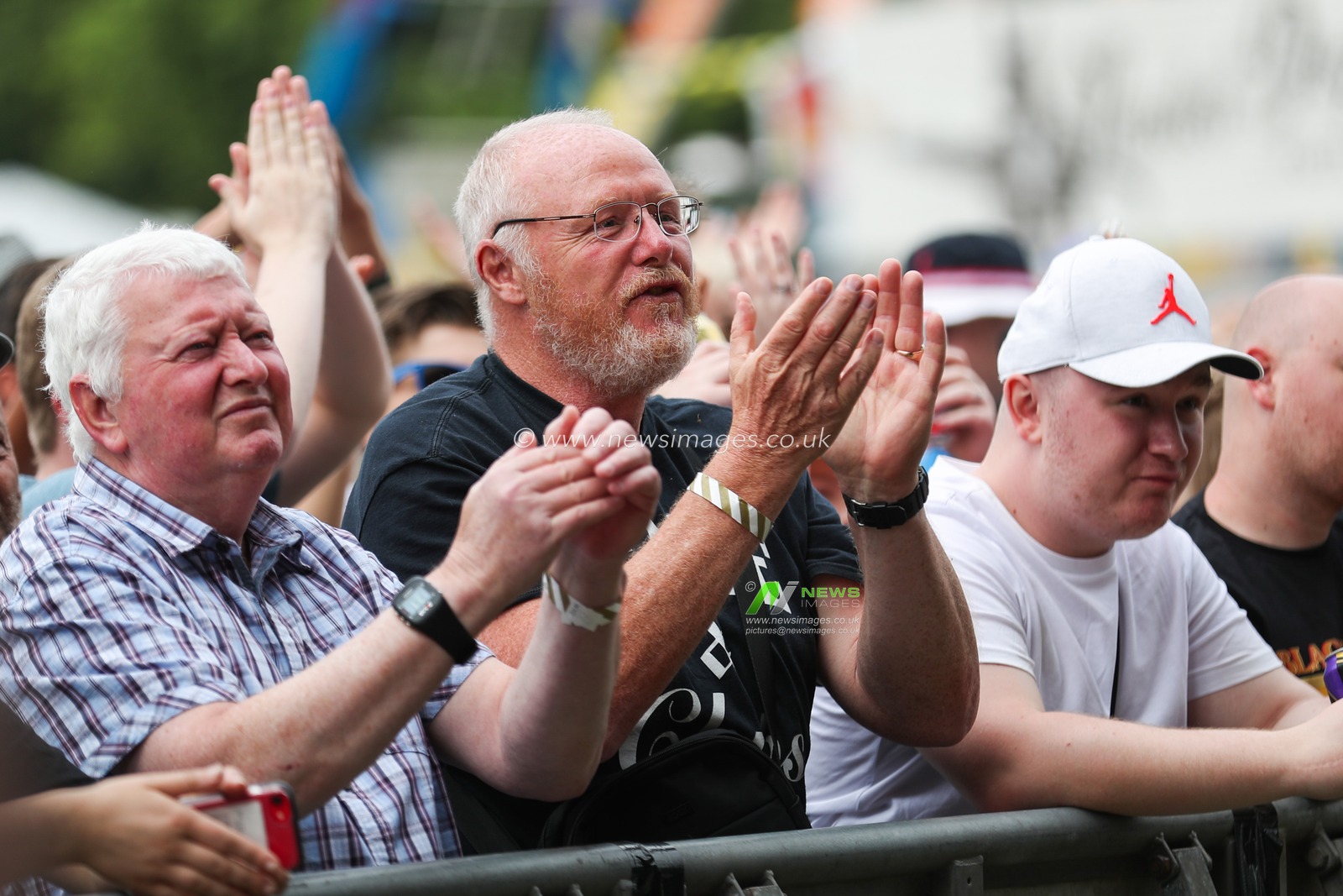 Festival goers enjoy the music during Day Two of Tramlines Festival