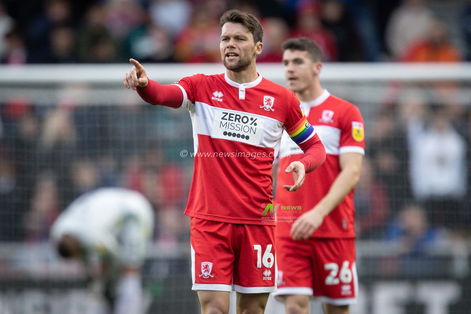 Jonathan Howson #16 of Middlesbrough gestures and reacts during the Sky Bet Championship match Middlesbrough vs Huddersfield Town at Riverside Stadium, Middlesbrough, United Kingdom, 22nd October 2022

(Photo by James Heaton/News Images)